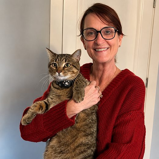 Val Holding A Cat